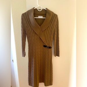 Calvin Klein Tan sweater dress